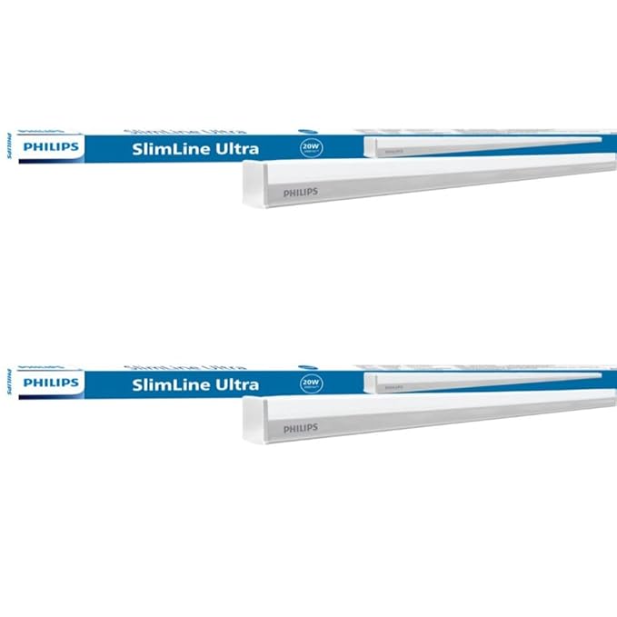 Buy PHILIPS 20-watt LED Batten/Tubelight | Slimline Ultra Compact 4-ft LED Batten for Living Room & Bedroom | Natural White, Pack of 2 at Rs. 379