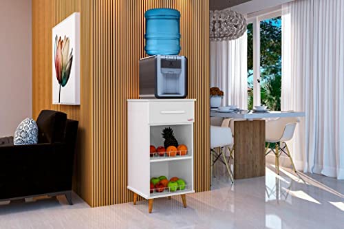 Balcão Armário Cozinha Bebedouro com Gaveta e Fruteira (Branco)