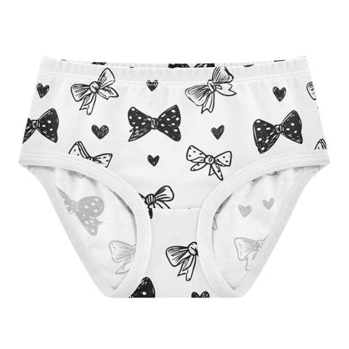 Wusikd Bows Hearts Girls' Underwear Cotton Girls Briefs Soft Toddler Underwear 2T