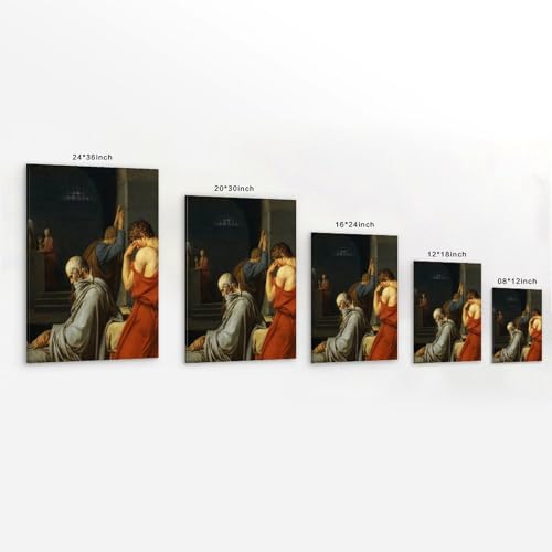 Mort de Socrates Platon Impression d'Art Murale Jacques Louis David