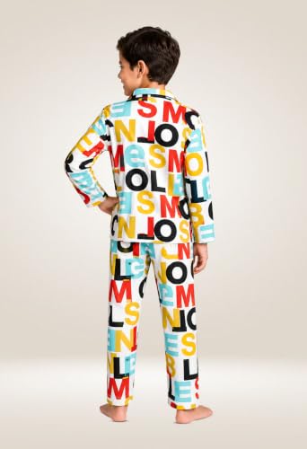 Image of 3BROS Kid's Pure Cotton Full Sleeves Night Suit /Dress for Boys /Girls Full Pajama & Top Sleep Suit Combo Set