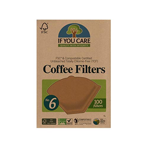 If You Care Unbleached Coffee Filters, #6 - 100 Count (Pack of 1) â€“ Cone Shaped, All Natural, Biodegradable, Compostable, Chlorine Free