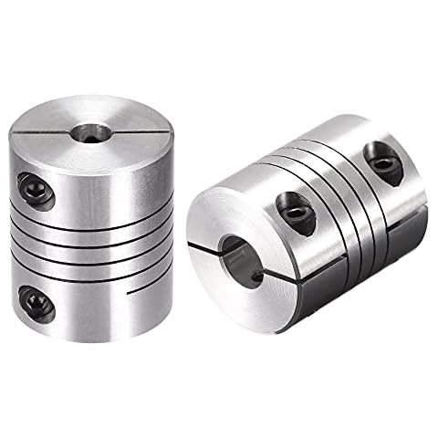 sourcing map 2PCS 6.35mm to 10mm Helical Beam Coupler Cover