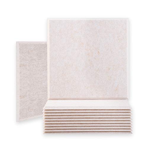 BUBOS Decorative Acoustic Panels, Sound Proof Padding,Good for Acoustic Treatment and Decoration,Beveled Edge Tiles for Echo Bass Insulation,6 Pcs (625, 1)