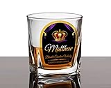 Personalized Royal Whiskey Glasses Set of 2, Custom Crown Whiskey Tumbler, Gift for Dad, Canadian Whisky Glass, Birthday Gift, Father's Day Gift, Whiskey Glass Set