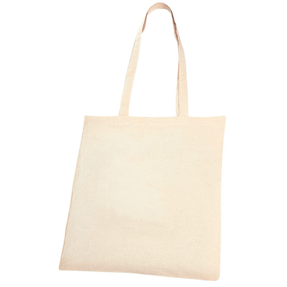100% Natural Cotton Shopping Tote Bags, Reusable Shopper Canvas Bag