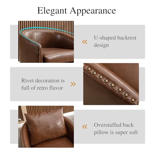 HAOMARKETS 360 Degree Swivel Accent Chair