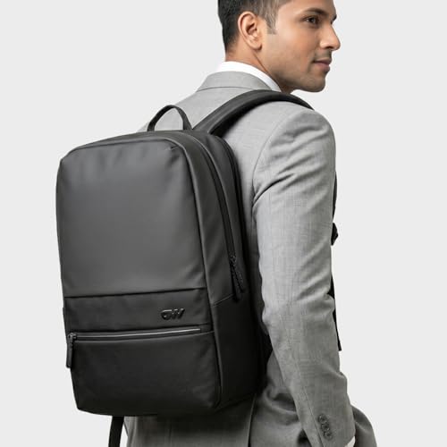 Image of OMW 35L Laptop Backpack for Men & Women | 5 Year Warranty | Fits 16 Inch Laptop |180 Flat Open Tech Compartment | MotionWeave Fabric & Vegan Leather | Travel Office & College Bag (TEXEL)