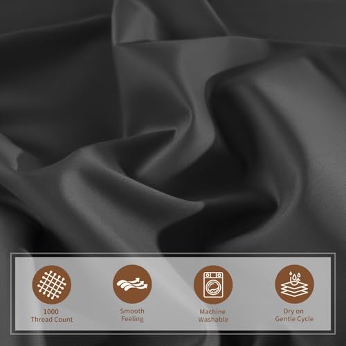 Image of 100% Egyptian Cotton Sheet Set 4Pcs, 16 inch Deep Pocket, 1000 TC Full Size