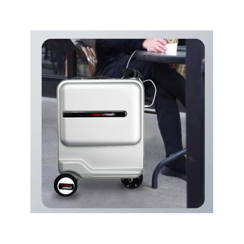 Electric Luggage, Small Riding Trolley Case, 20 Inches, Luggage Scooter with USB Port for Business People, Fashionistas, Travel Enthusiasts (Black)3