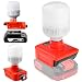 Produktbild Akku Lampe für Einhell 18V Akku, 12W LED Arbeitsleuchte mit E27 Bulbs Einstellbare Helligkeit 150-1300LM Strahler,Kabellose Arbeitsstrahler für Baustellen und den Außenbereich Notfall Camping
