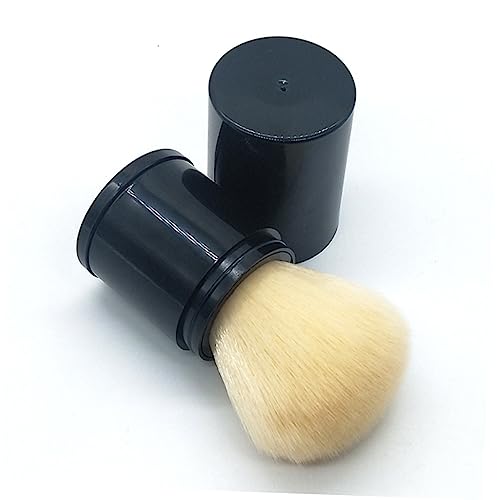 Mikinona Portable Makeup Brush Set Retractable Blush Brush Mini Blush Travel Size for Women Makeup Brushes Brush Cleaner