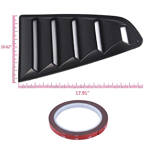 G-PLUS for 2015 2016 2017 2018 Compatible for Ford Mustang GT V6 Vents Style Quarter 1/4 Side Window Louver Scoop Cover