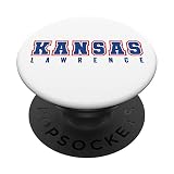 Kansas Lawrence Red & Blue Cool Kansas Graphic Tee PopSockets mit austauschbarem PopGrip