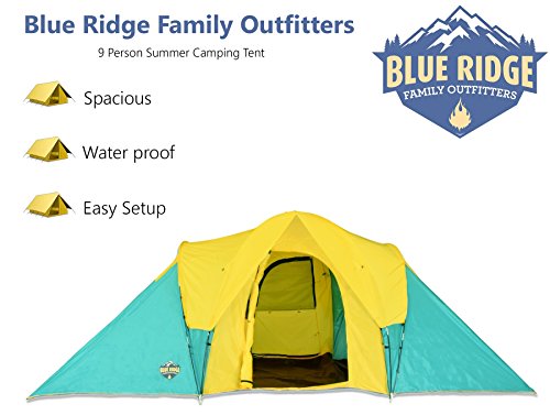 Carpa de camping para 9 personas verano espaciosa e impermeable miniatura 2