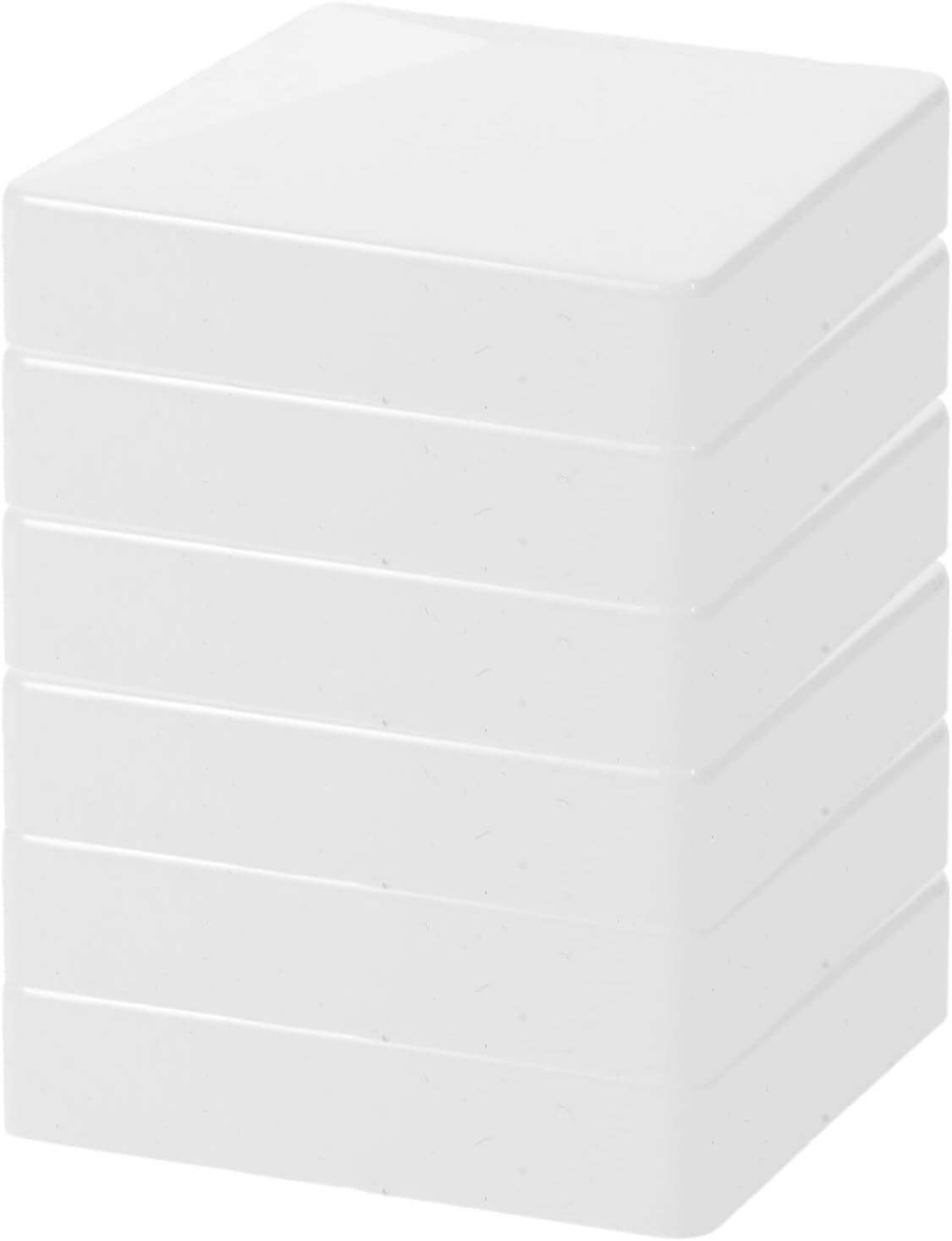 6pcs White PVC Fence Post Caps 3.5 Inch Pyramid Top Decking Caps for Outdoor Garden Patio Privacy Fence Mailbox Post Covers