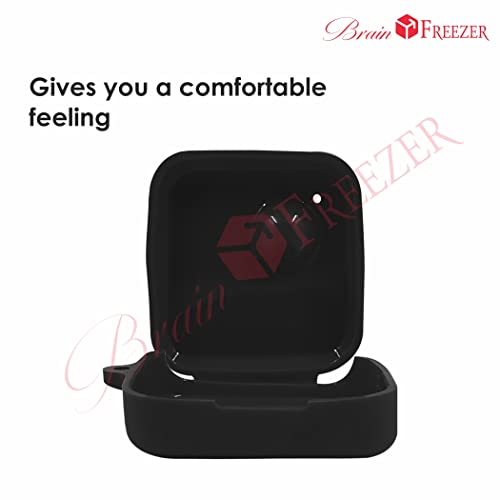 Image of Brain Freezer Stylish Soft Silicone 360 Full Protection Case Cover (Front & Back) Compatible with Nothing Ear (1) Black (Device Not Included)