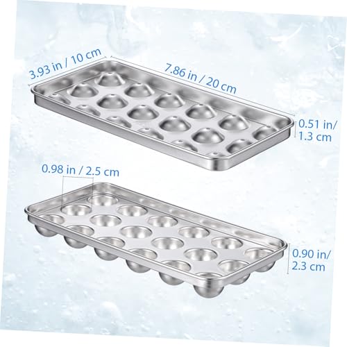 Molde para cubitos de hielo redondo con tapa 18 divisiones miniatura 2