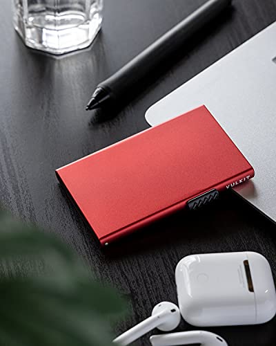 Image of VULKIT Minimalist Credit Card Holder Pop Up Cards RFID Protection Slim Metal Wallet