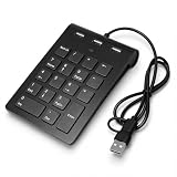 2-in-1 Numpad Wired & USB-Hub, Nummernblock mit 3 USB 2.0 Hub, 18-Tasten Ziffernblock, USB A/USB C Keypad Wired Numpad, 15° Ergonomic Nummernblock für Laptop/Desktop/PC/Windows/MacOS, Plug & Play