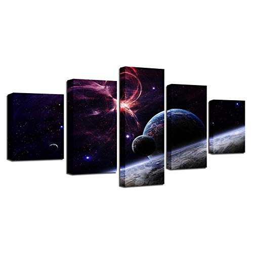 Impression sur toile espace 5 pièces pour décoration de salon et chambre moderne