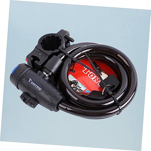 CLISPEED 2 Peças De Cadeado Preto De Bicicleta Preto Antibloqueio De Corrente Antibloqueio De Anel D