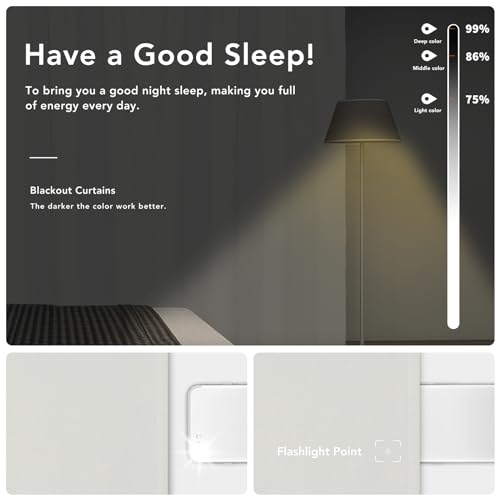 Rideaux occultants thermiques réduction bruit pour chambre