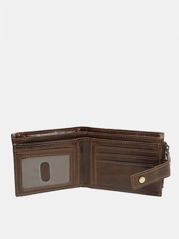 Image of TEAKWOOD LEATHERS Men Leather Wallet | Genuine Leather Purse for Mens, RFID Protected Personalized Wallet | WLT 485 C Brown