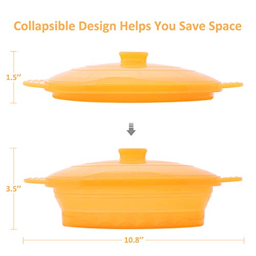 3-Piece Silicone Food Containers Reusable Storage Box Bento.microwave Steamer Cooker Collapsible Bowl-Silicone Steamer Cookware #TOP4