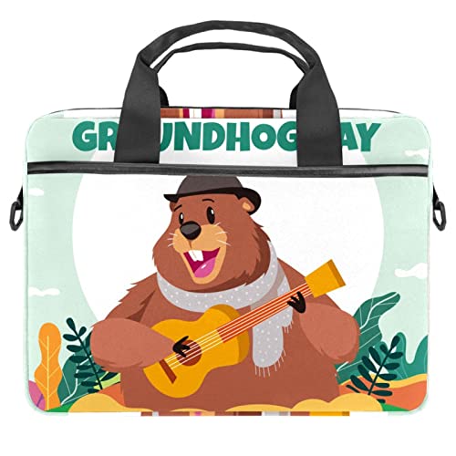 Sac ordinateur 13-14.5 pouces Ground Hog Day housse PC portable 13.3 avec bandoulière multicolore