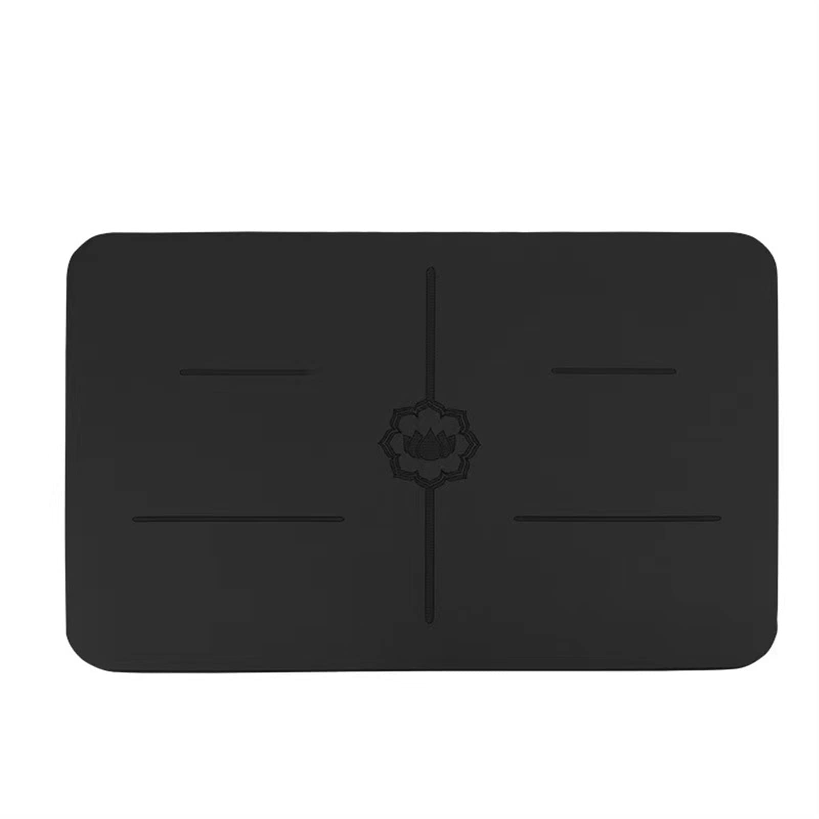 DieffematicYJD Mata do jogi Mata gumowa Mata jogi Komfortowa medytacja Rest Hit Fitness Handstand antypoślizgowy Mata piknikowa (Color : Schwarz)
