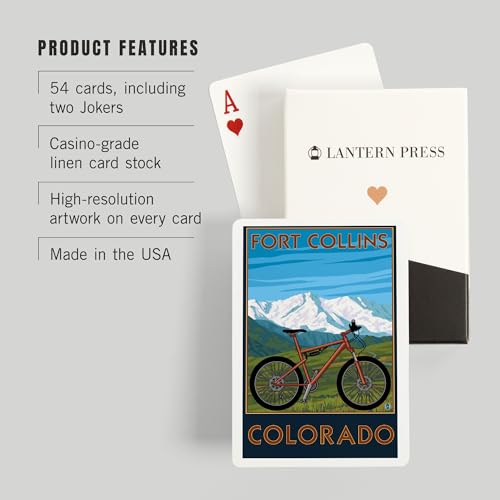 Lantern Press Fort Collins Colorado Baraja de Poker 52 cartas miniatura 3