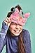 iscream Fairy Tale Dreamer Satin-Lined Embroidered Fur Sleep Mask for Girls - Sleeping Unicorn