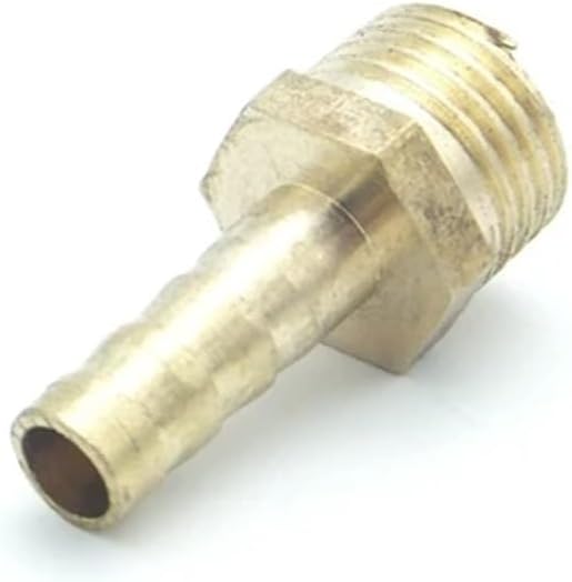 6mm OD Hose x M10x1 Metric Male Thread Brass Barbed Pipe Fitting Coupler Connector Splicer For Fuel Gas Water