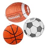 Toddmomy 3stücke Sportball Papierlaternen Dekoration Für Basketball Fußball Und American Football Leichte Hängende Laternen Für Geburtstagsfeiern Und Sport-events Vielseitige