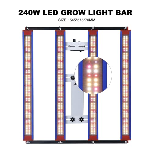 Barra de luz de cultivo de 240 watts com LM301H EVO 3000K 5000K UV IR RED Fita de luz de cultivo com