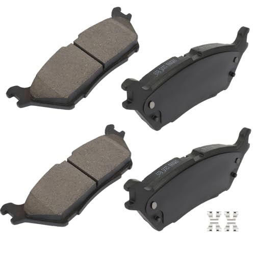 Image of cciyu D1790 D2087 Brake Pads w /Hardware Front Rear Disc Brake Pad Set | Fit For Ford For Expedition 2018-2021,For F-150 2015-2020,For Lincoln For Navigator 2018-2021
