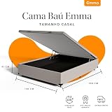 Cama Baú Casal Emma (138x188x41cm) “ 1 ano de garantia glide