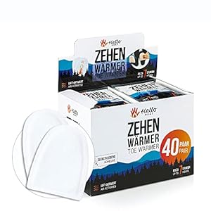 HELLO HEAT -Warmpack- 40 Paar Zehenwärmer I Schuhheizung mit 7 Stunden Wärmedauer I Sofort wärmende Einlegesohle I…