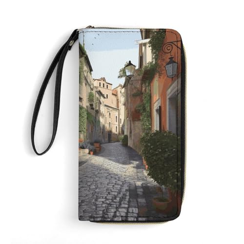 Women Wallets Street of Italy Leather Wallet for Women Thin Wallet with Zipper Pocket Card Holder