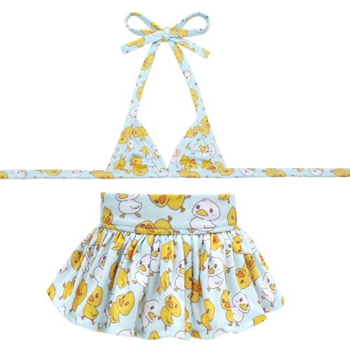 Image of CuteBone Dog Bikini Dress, Stylish Swimsuit Costume for Small Dogs, Comfortable & Adjustable Puppy Bathing Suit, Soft Outfit Pet Apparel for Beach, Pool and Summer Fun DB38XS