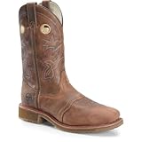 DOUBLE-H Antonio Composite Toe Mens Industrial and Construction Boot - Durable Leather, Slip-Resistant Sole, EH Rated, Brown - 11 D