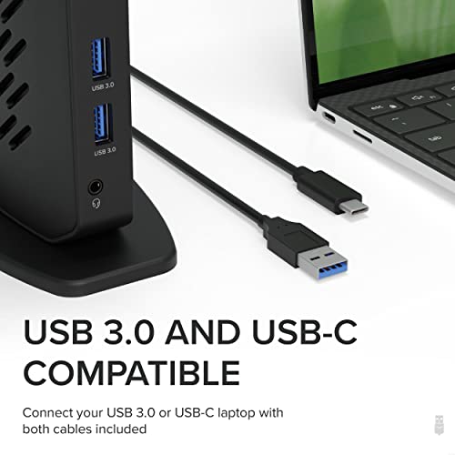 Plugable Usb 3.0 And Usb-C Dual 4K Display Docking Station With Displayport And Hdmi For Windows And Mac (Dual 4K Displayport & Hdmi, Gigabit Ethernet, Audio, 6 Usb Ports) Vertical #TOP3