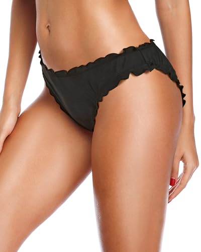 Image of Tempt Me Women Twist Bikini Bottom Moderate High Cut Bathing Suit Bottoms Ruched Swimsuit Bottom