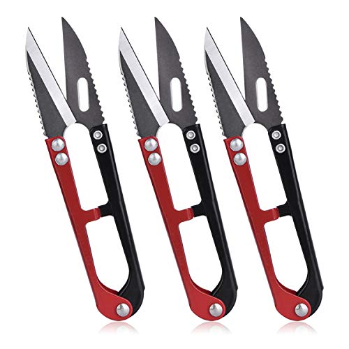 ESHATO 3 Pack Sewing Scissors for Fabric, 4.3 Inch Mini Small Snips Trimming Nipper, Yarn Thread Craft Scissors Cutters for Office Home School Stitch DIY Supplies