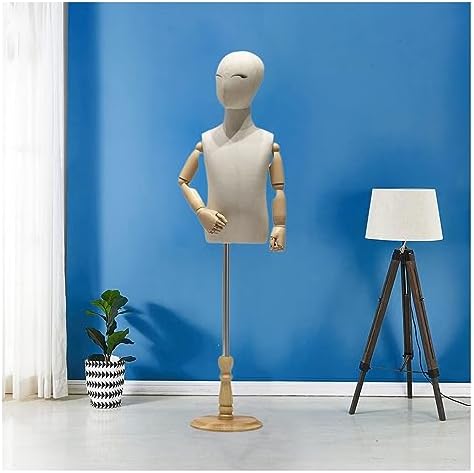 Adjustable Toddler Dress Form Mannequin with Wooden Base - Kids Clothing Display Torso for Retail Store, Height Adjustable (A,120#)
