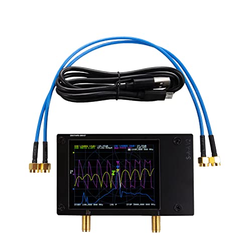 Nooelec NanoVNA v2 (S-A-A-2) Zestaw - wektorowy analizator sieciowy 50 kHz-3 GHz z ekranowaniem, zestawem do kalibracji, 6 tłumików i więcej! Wspieraj innowacje
