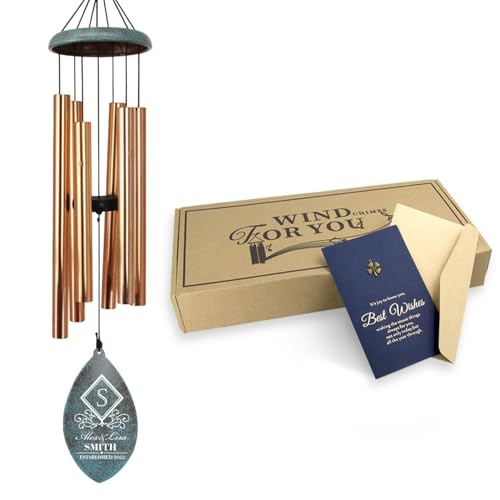 Image of Personalized Wind Chimes for Anniversary, 36 inch 50th Anniversary Wedding Wind Chime Gifts for Loved One, Happy 50th Decorations for Parents, Couples, Husband, Wife, Friends