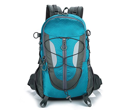 Lily's Locker - Mujer y Hombre 30L Mochila con Múltiples Almacenamiento Compartimiento para Senderismo Camping Viajes Montañismo Trekking o Escuela 29 x50 x18CM (Azul) Cover