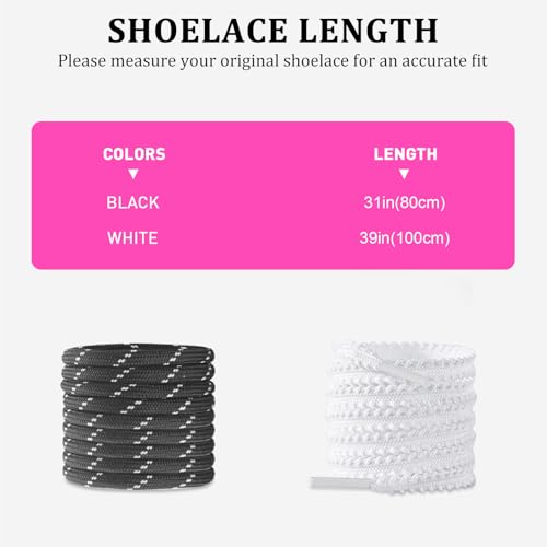 Image of 4Pcs Mixed Color Shoe Laces for Sneaker, Flat Leather Round Shoelaces Replacement Laces kit